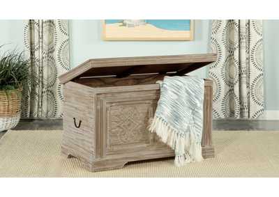 Image for Nilay Rectangular Storage Trunk White Washed and Black