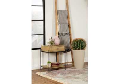 Image for Declan 1-drawer Accent Table with Open Shelf Natural Mango and Black
