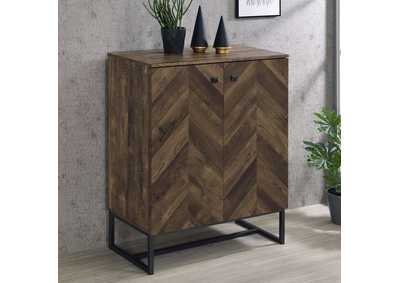 Image for Carolyn 2-door Accent Cabinet Rustic Oak and Gunmetal