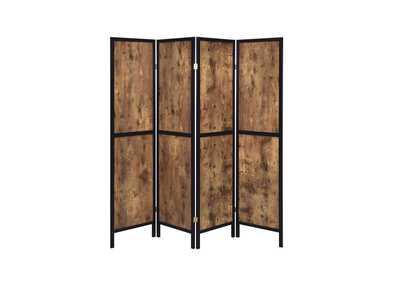 Deepika 4-Panel Folding Screen Antique Nutmeg And Black