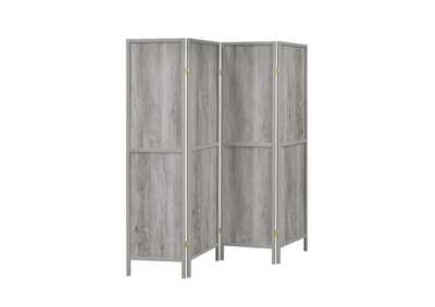 Image for 4-panel Folding Screen Grey Driftwood