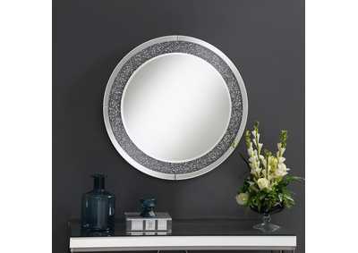 Image for Lixue Round Wall Mirror with LED Lighting Silver