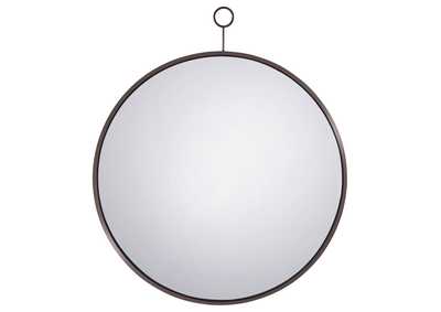 Gwyneth Round Wall Mirror Black Nickel,Coaster Furniture