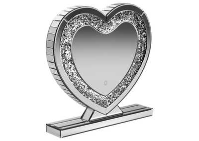 Image for Euston Heart Shape Table Mirror Silver