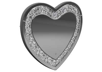 Image for Aiko Heart Shape Wall Mirror Silver