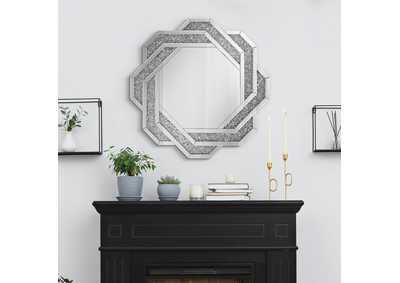 Mikayla Wall Mirror with Braided Frame Dark Crystal