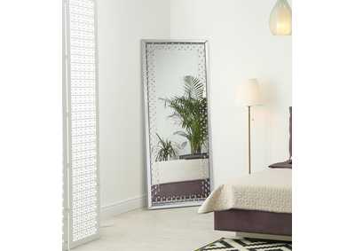 Image for Yves Acrylic Crystal Inlay Floor Mirror