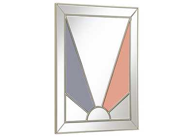 Image for Calixte Rectangular Wall Mirror Champagne and Grey
