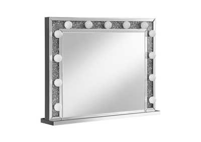 Image for Wilmer Rectangular Table Mirror with Lighting Silver