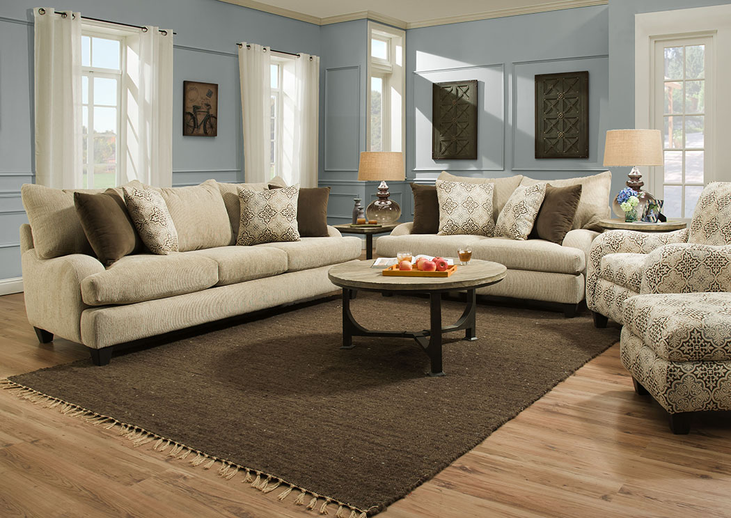 Outwest Linen Loveseat,Corinthian