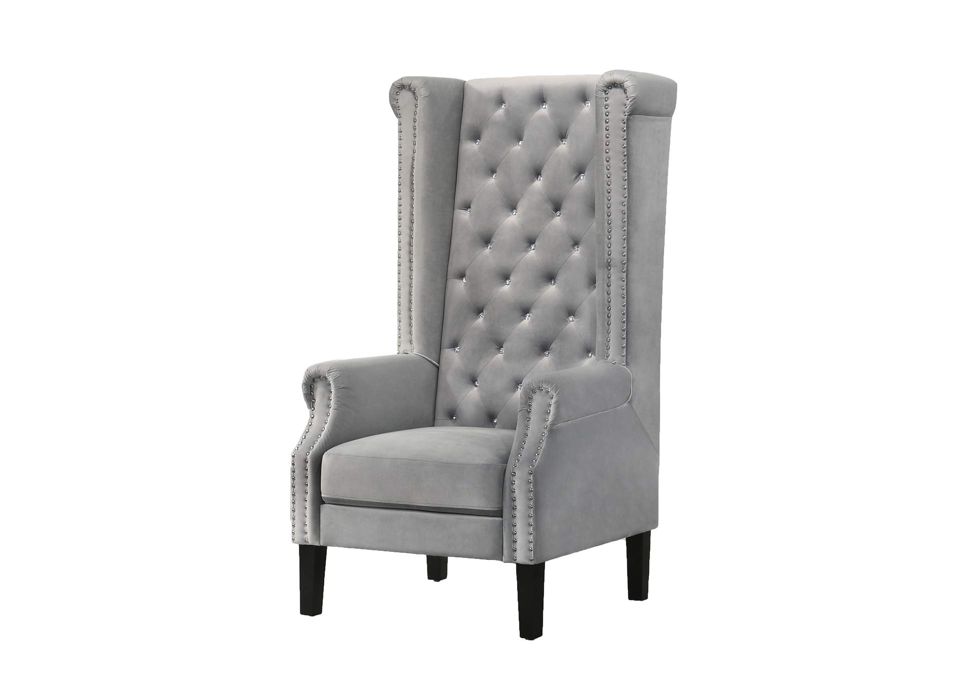 silver accent chair