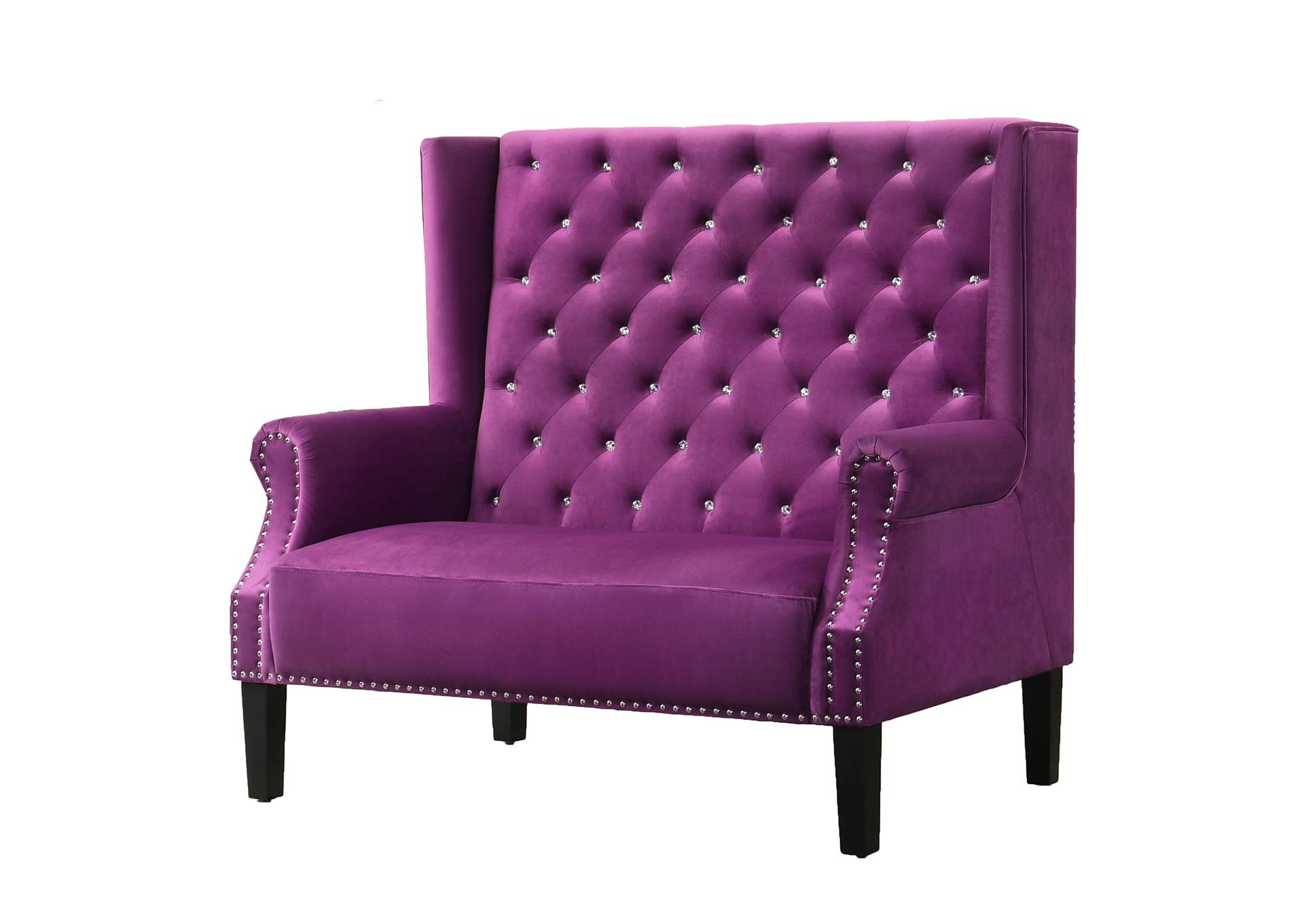 Cosmos Furniture Lexi Transitional Style Purple Accent Chair Best Buy Furniture And Mattress