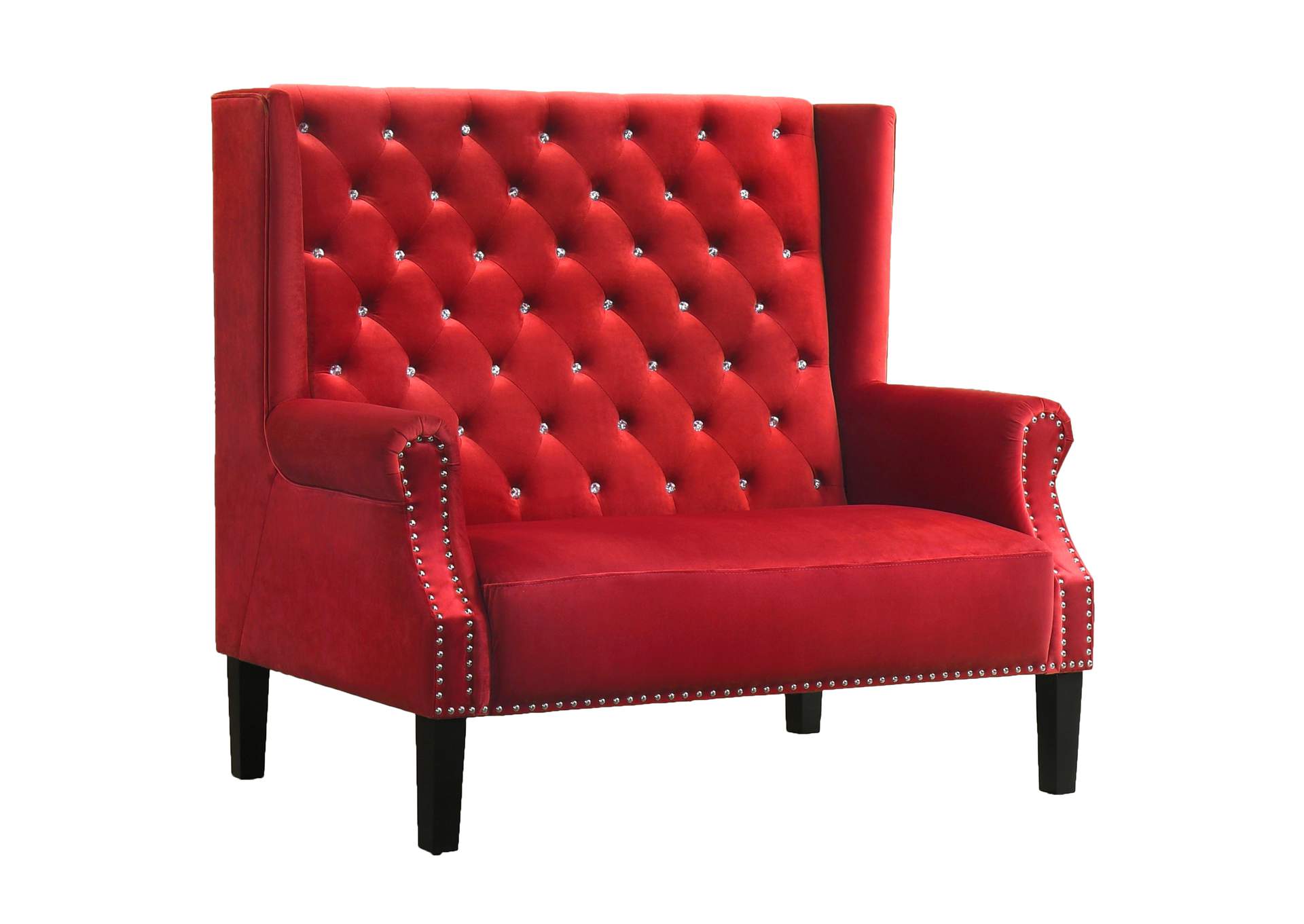 Cosmos Furniture Lexi Transitional Style Red Accent Chair Best Buy Furniture And Mattress