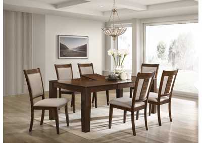 Image for Milton Espresso & Beige 7 Piece Dining Set -Table W/ 6 Side Chairs