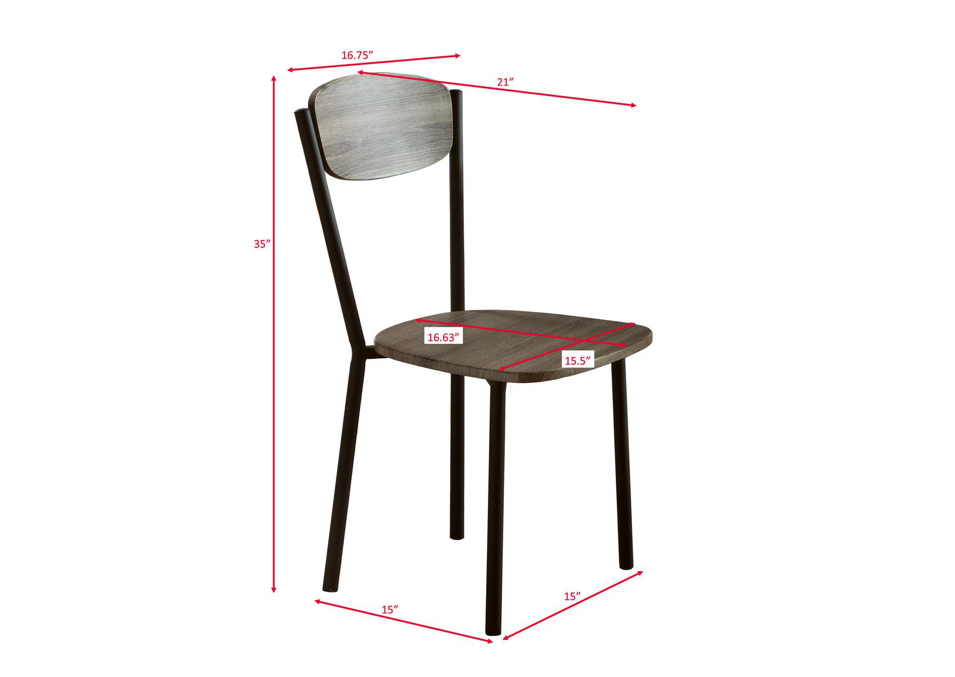 Blake 5 - Pk Round Dining Table - Chair,Crown Mark
