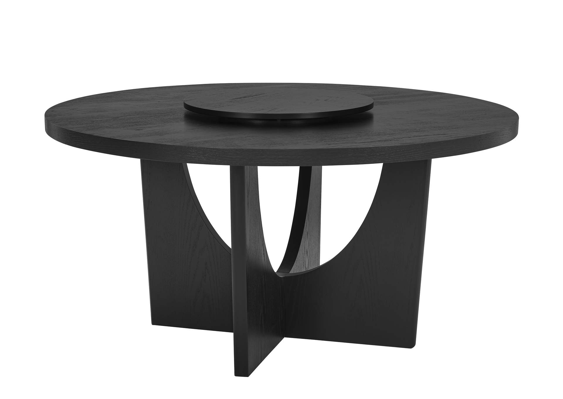 Rupert Round Table W Lazy Susan Overstock Furniture Langley Park