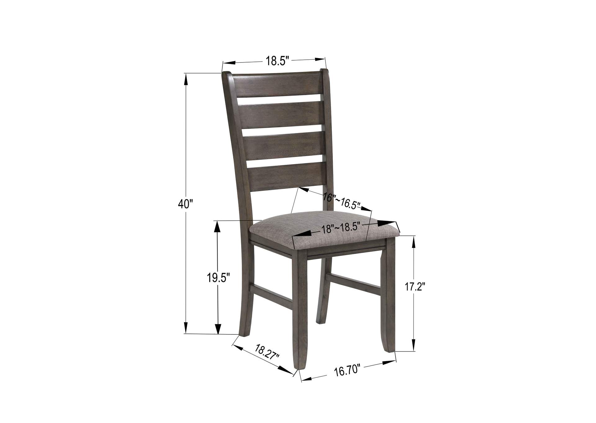 2152 Grey Bardstown Side Chair Grey [Set Of 2],Crown Mark