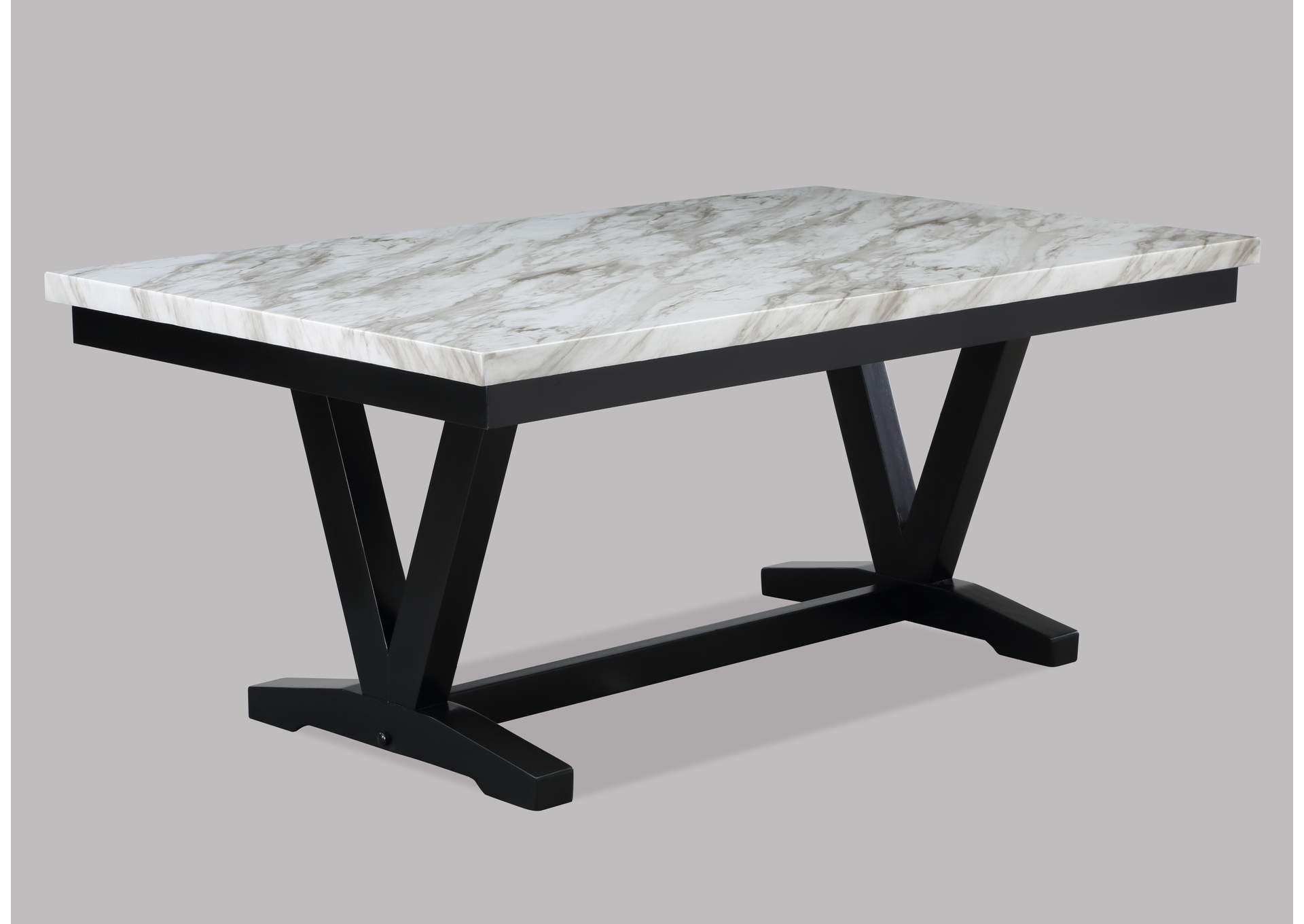 Tanner Dining Table Faux Carrara Marble,Crown Mark