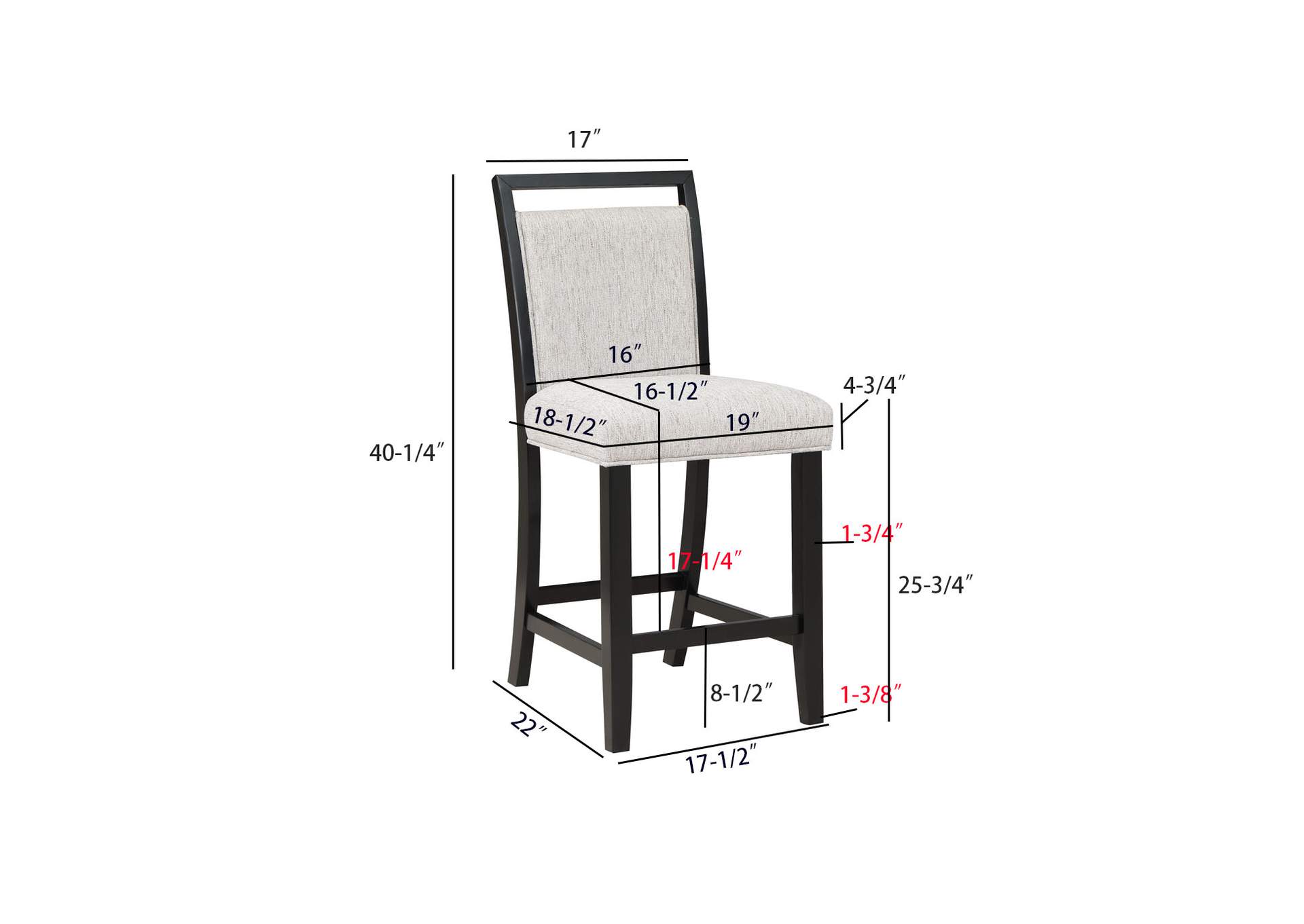 Dary Counter Height Dining Chair,Crown Mark