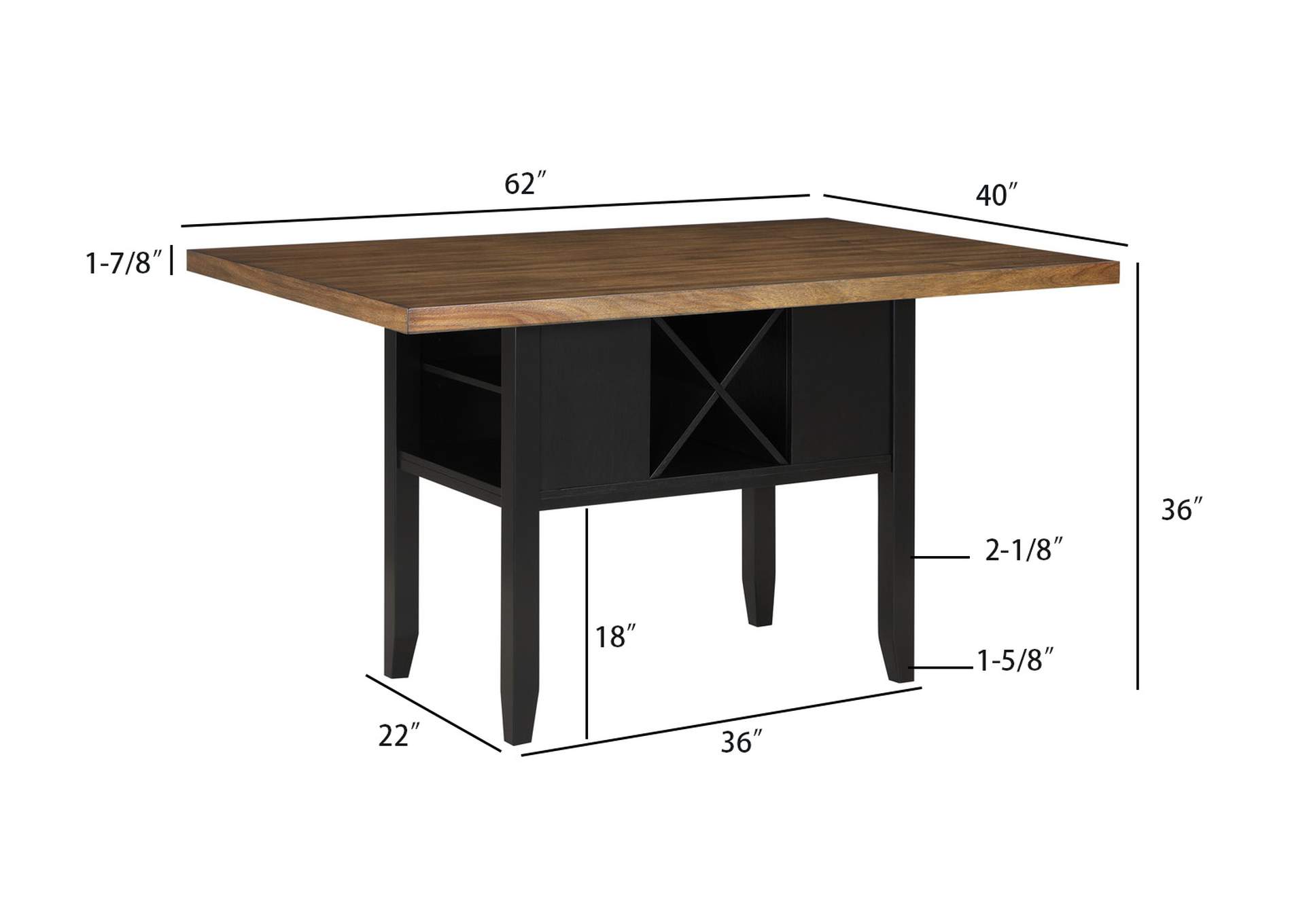 Dary Counter Height Dining Table,Crown Mark