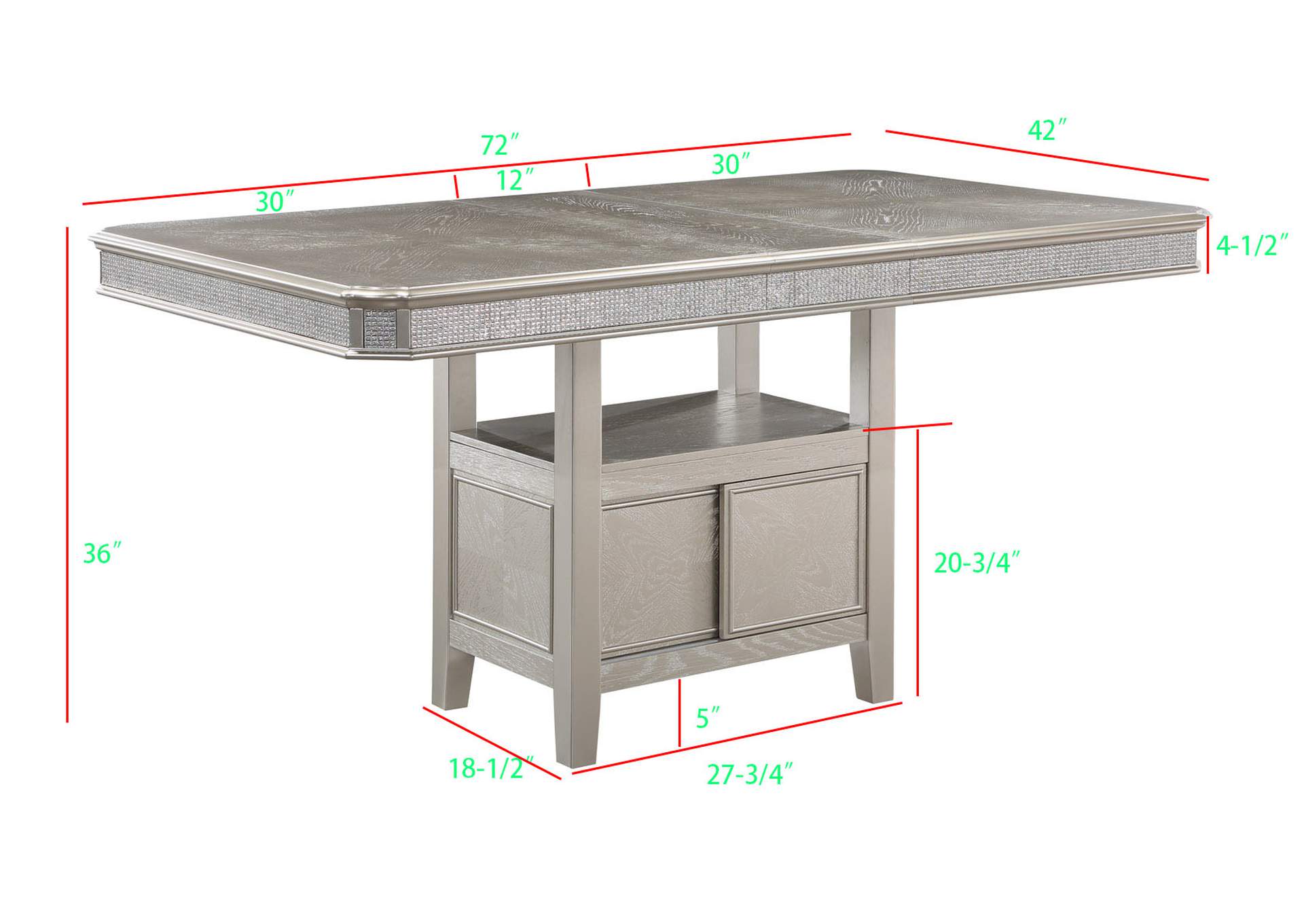 Klina Counter Height Table (1X12