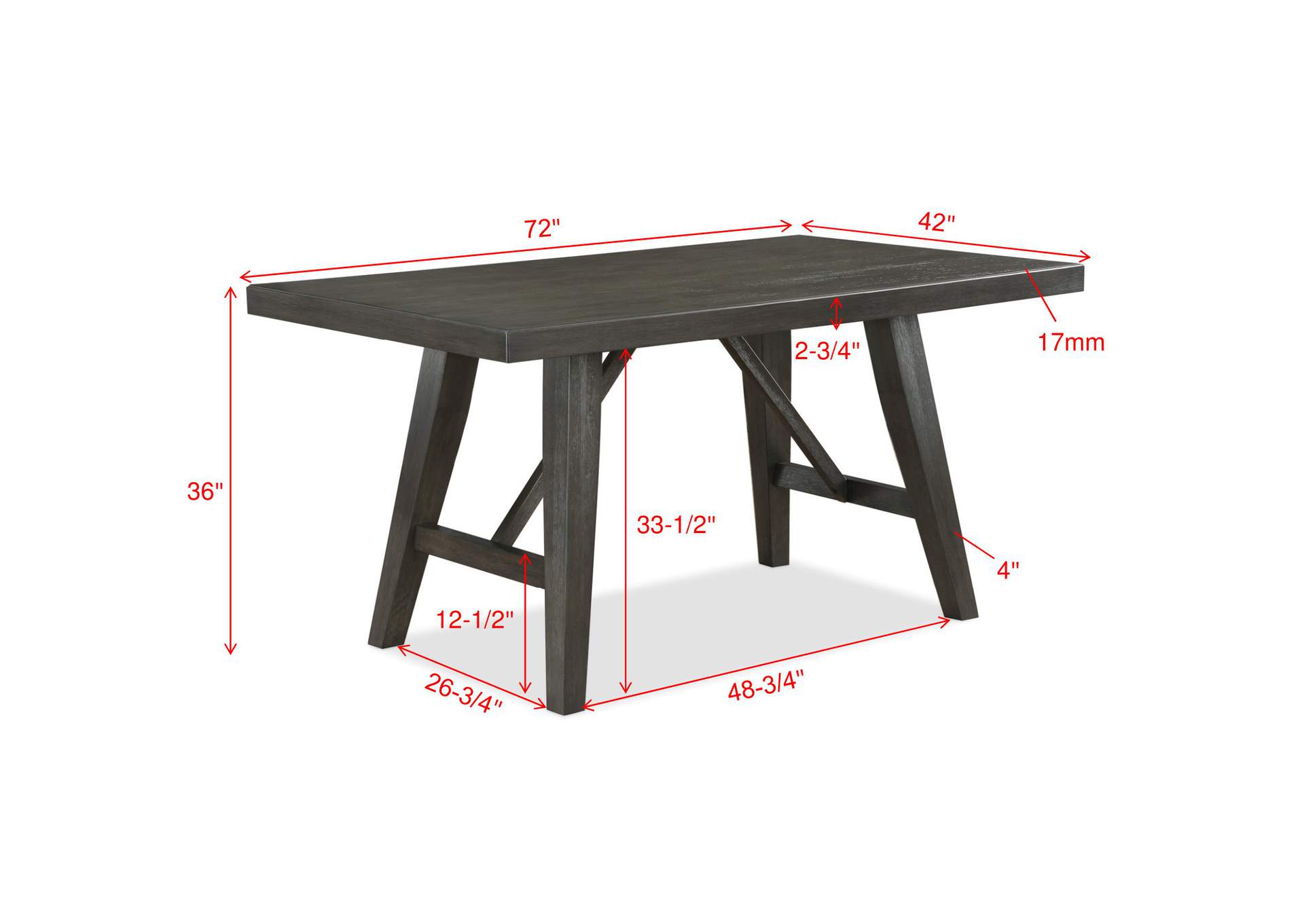 Rufus Counter Height Table,Crown Mark