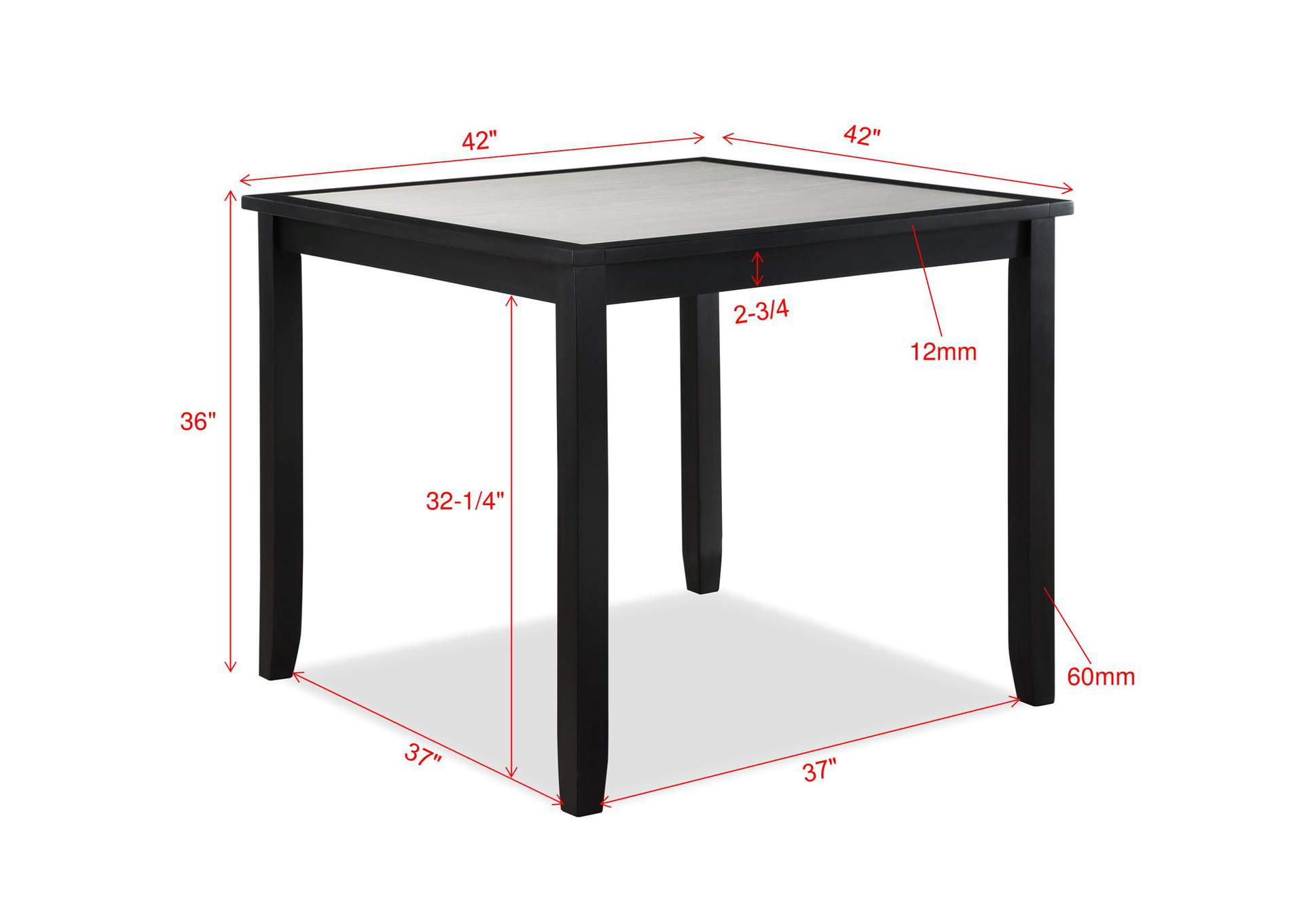 Salvador 5 - Pk Counter Height Set,Crown Mark