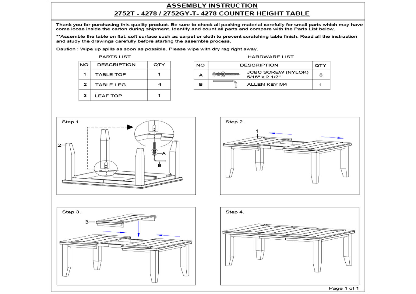 Bardstown Counter Height Dining,Crown Mark