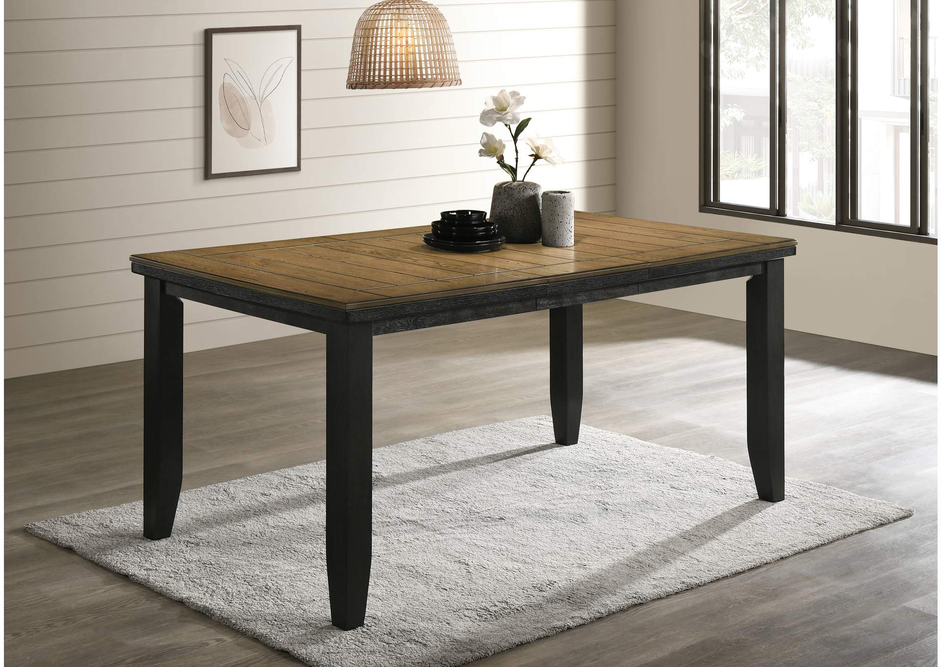 Bardstown Ct Table Wheat Charcoal,Crown Mark