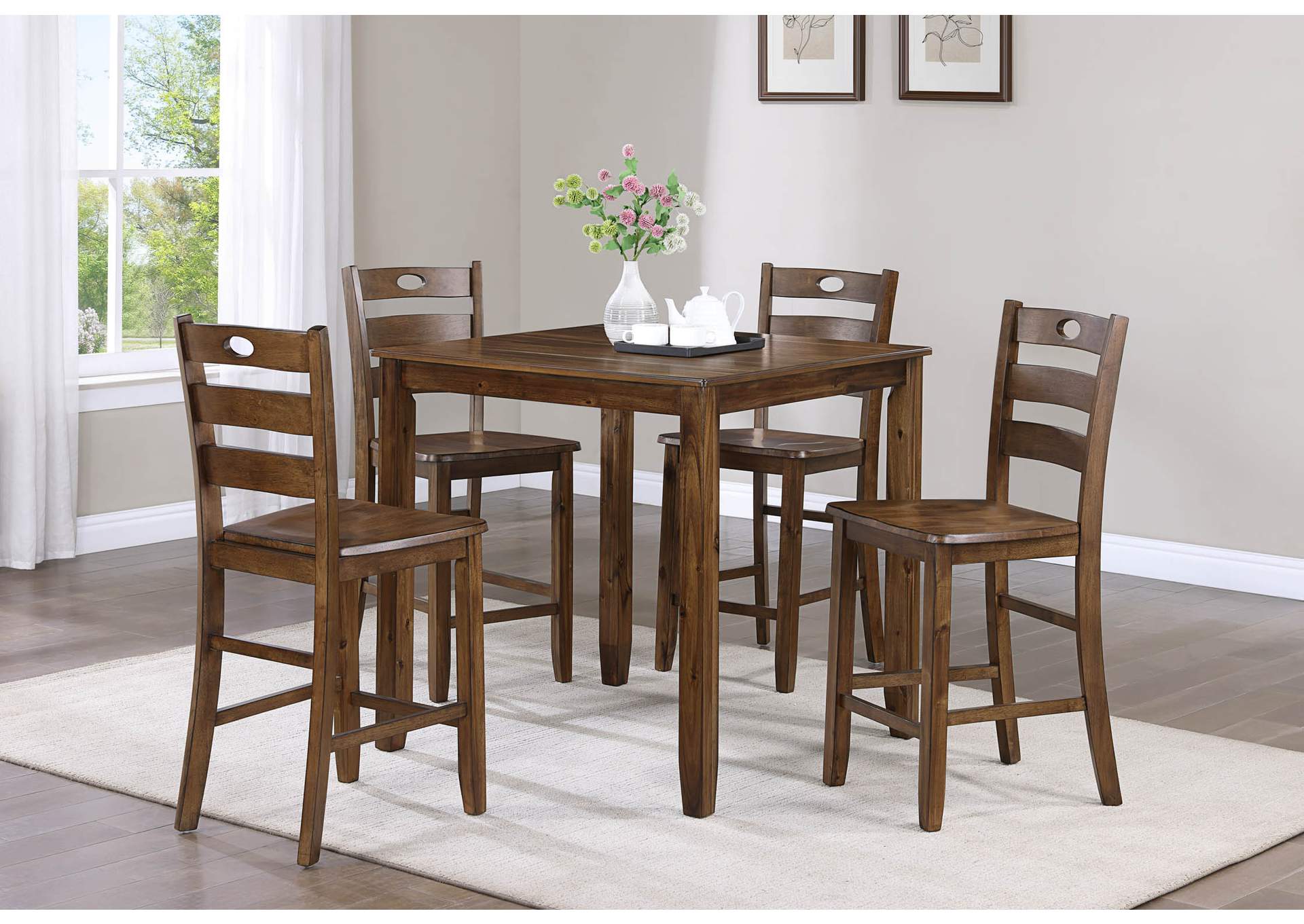 Ashborn 5 - Pk Counter Height Table Set,Crown Mark