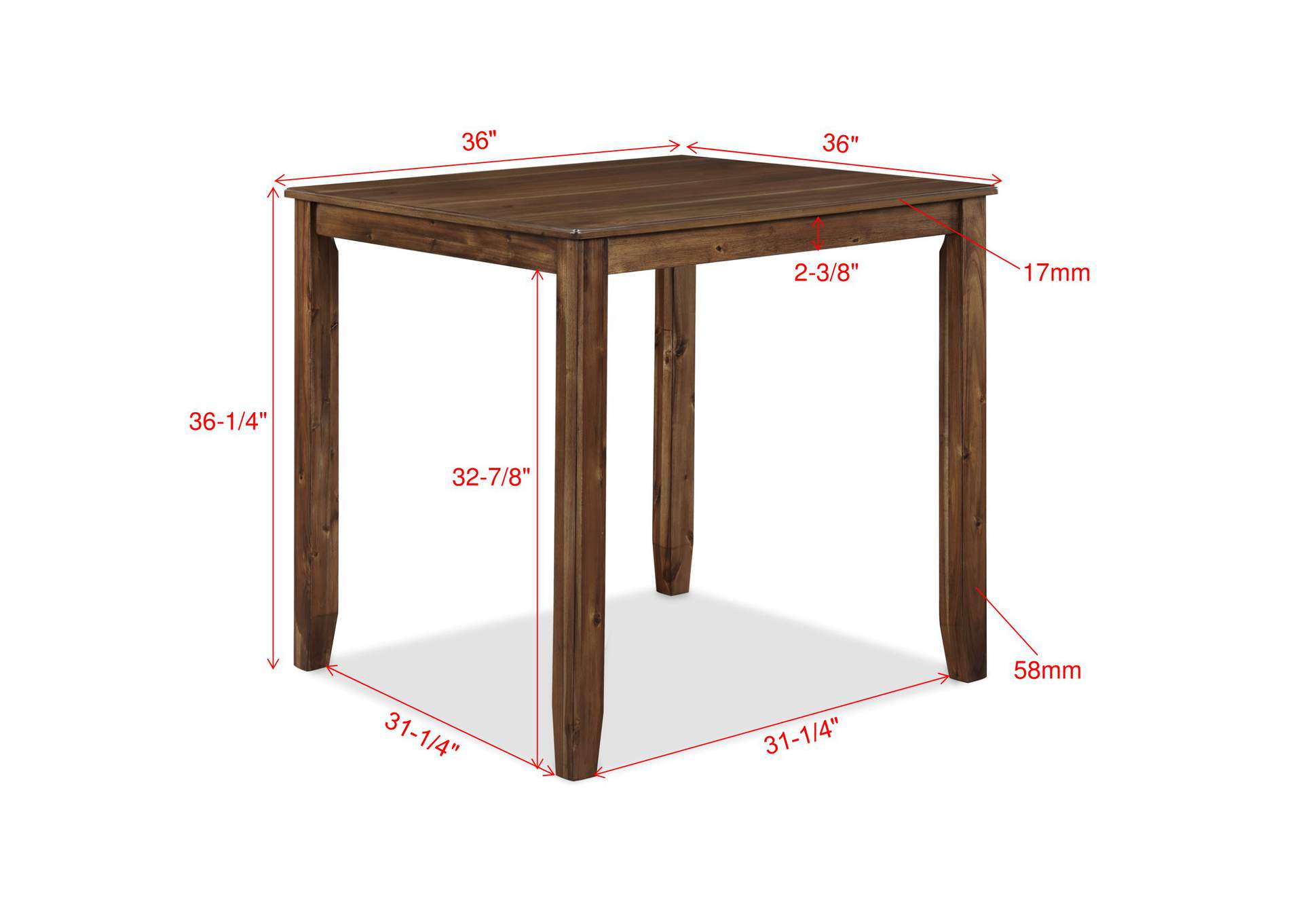 Ashborn 5 - Pk Counter Height Table Set,Crown Mark