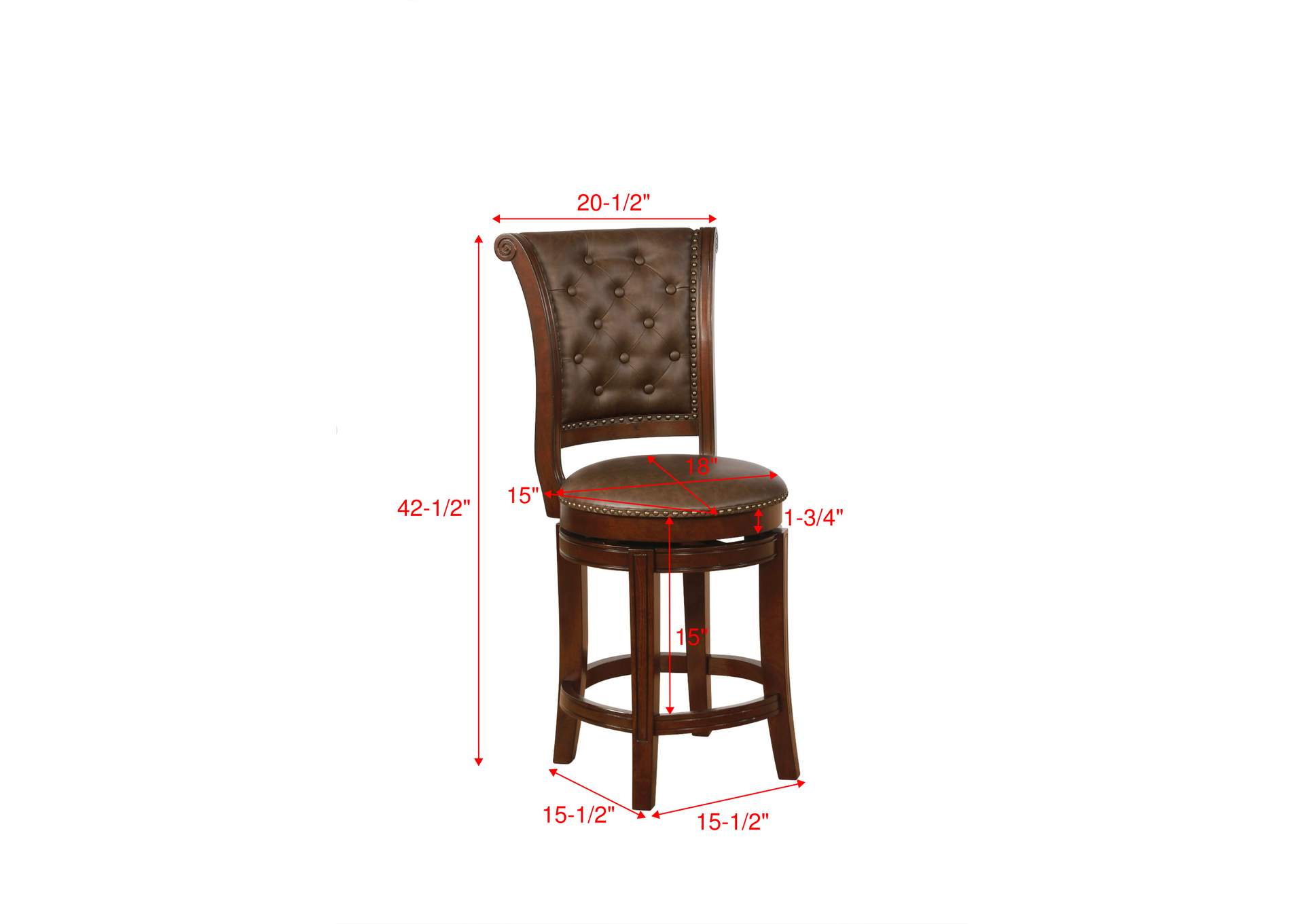 Granville Swivel Counter Height Stool K - D,Crown Mark