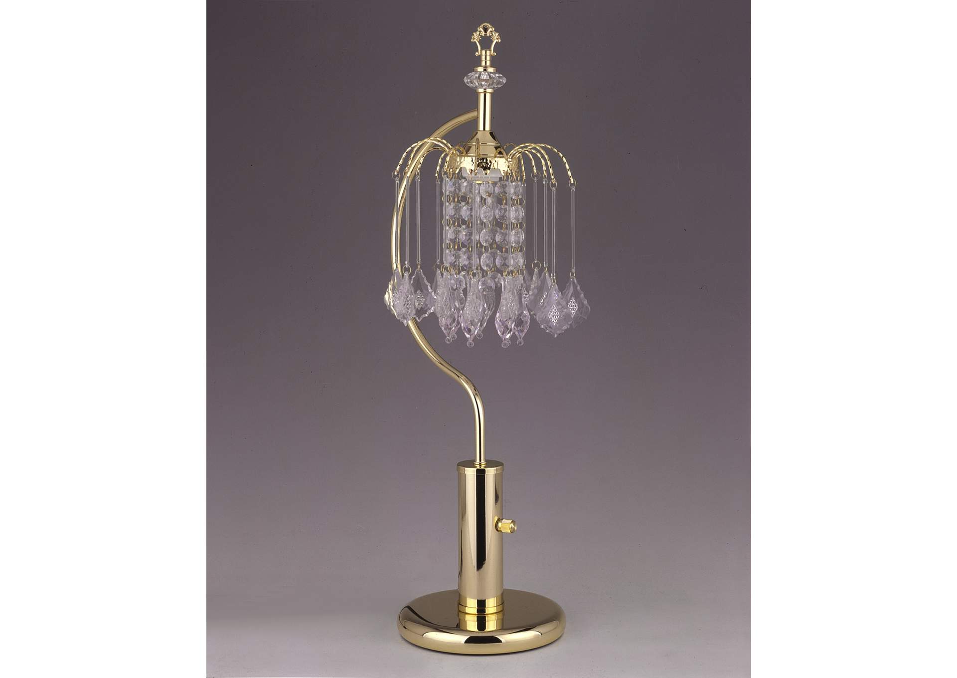 Rain Drop Table Lamp 27 H Gold,Crown Mark