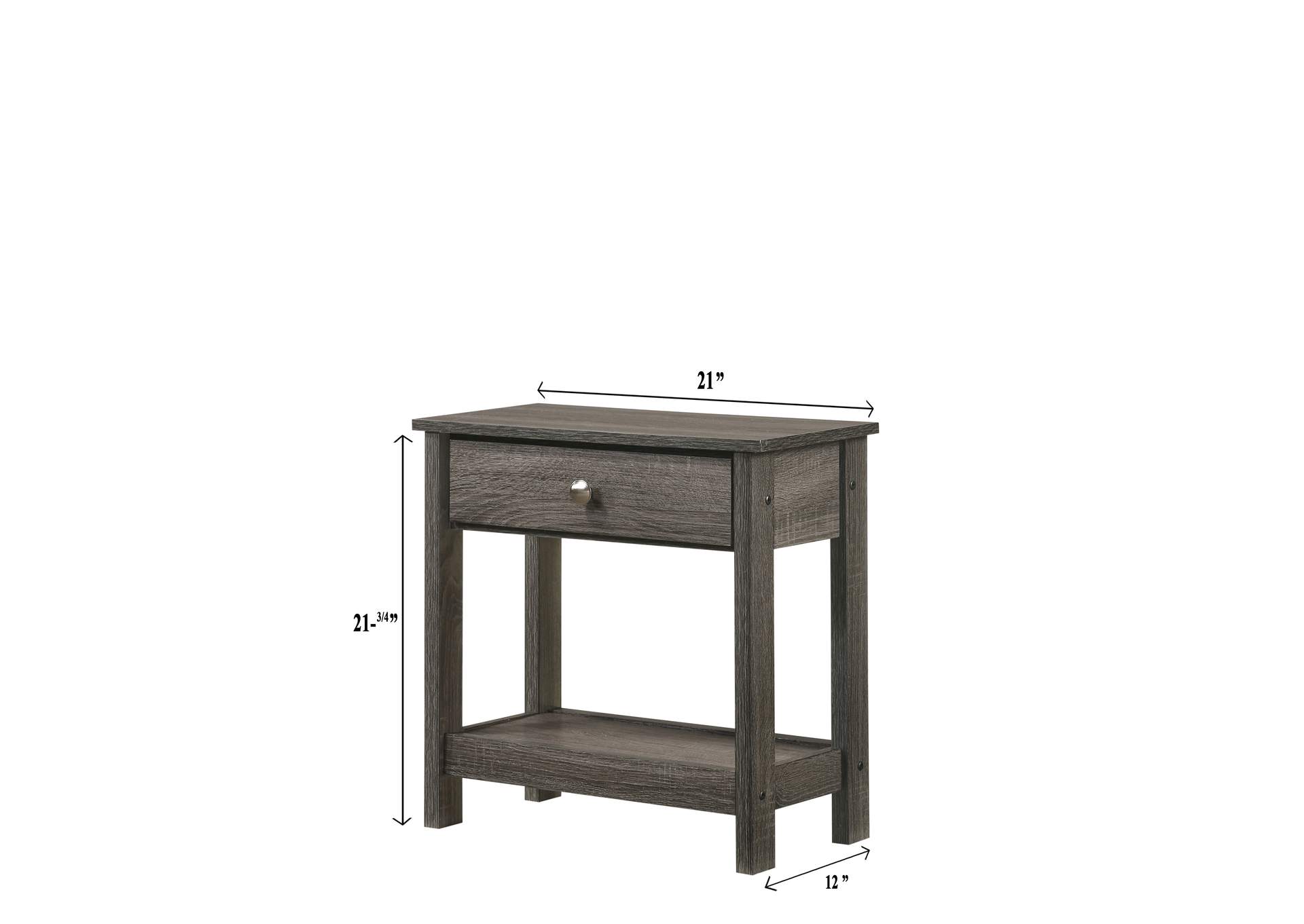 Skyler Night Stand Grey,Crown Mark