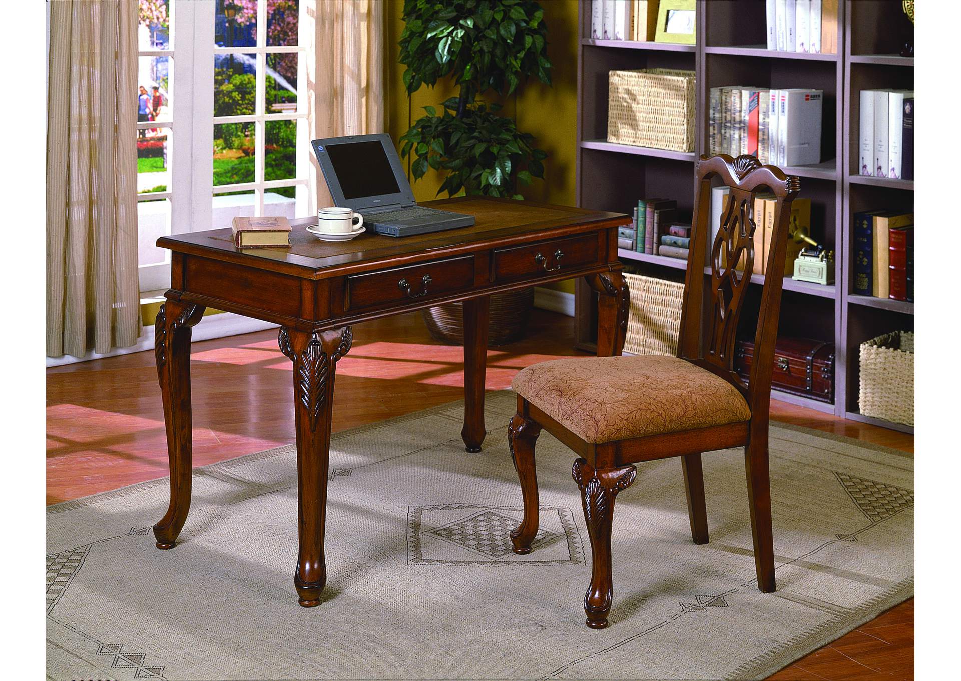 Fairfax Brown Fairfax Home Office Desk&Chair Set,Crown Mark