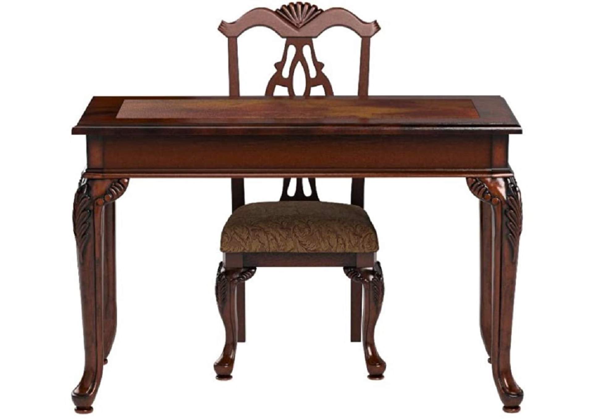 Fairfax Brown Fairfax Home Office Desk&Chair Set,Crown Mark