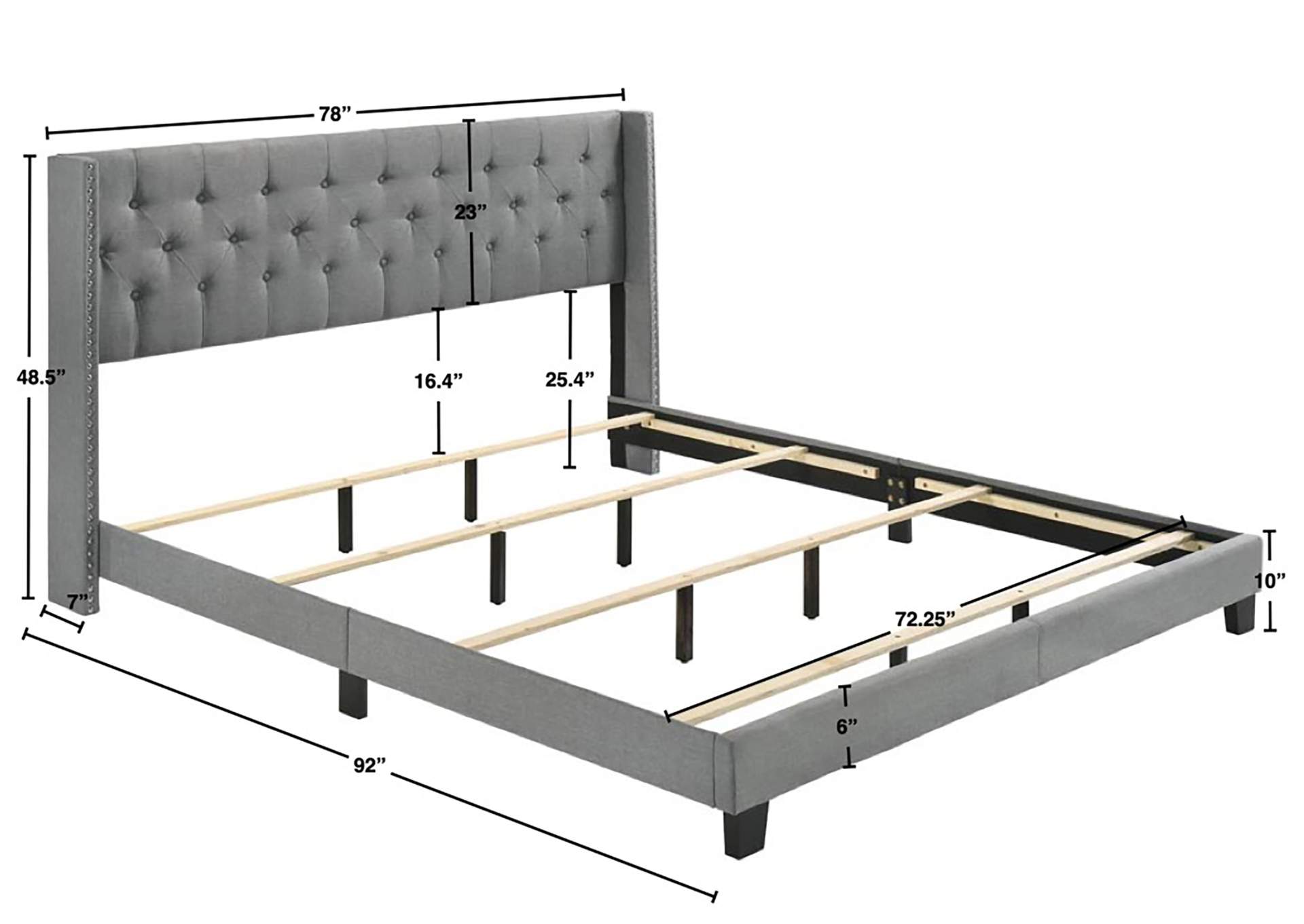 Makaylacalifornia King Bed Grey,Crown Mark