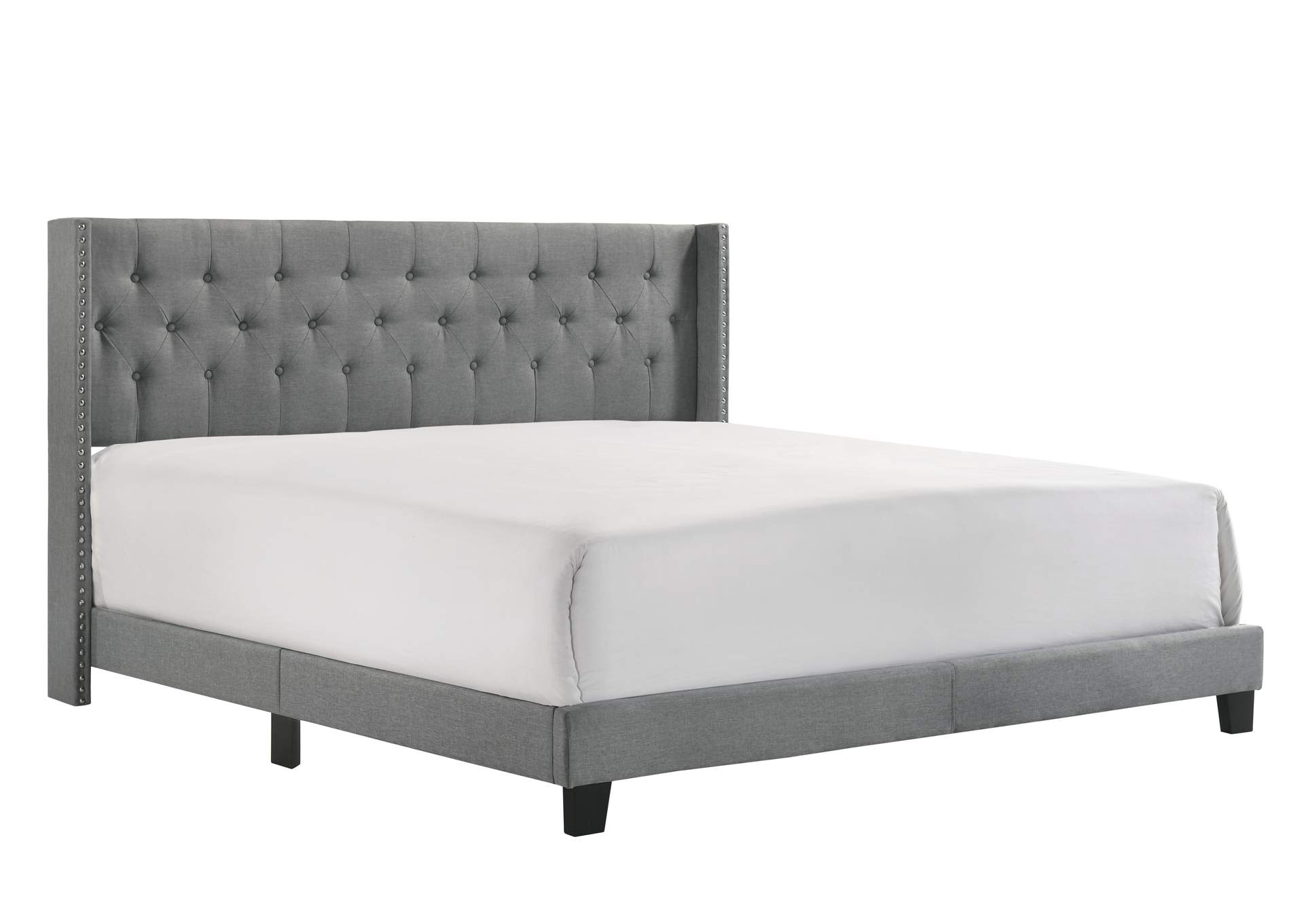 Makayla King Bed Grey