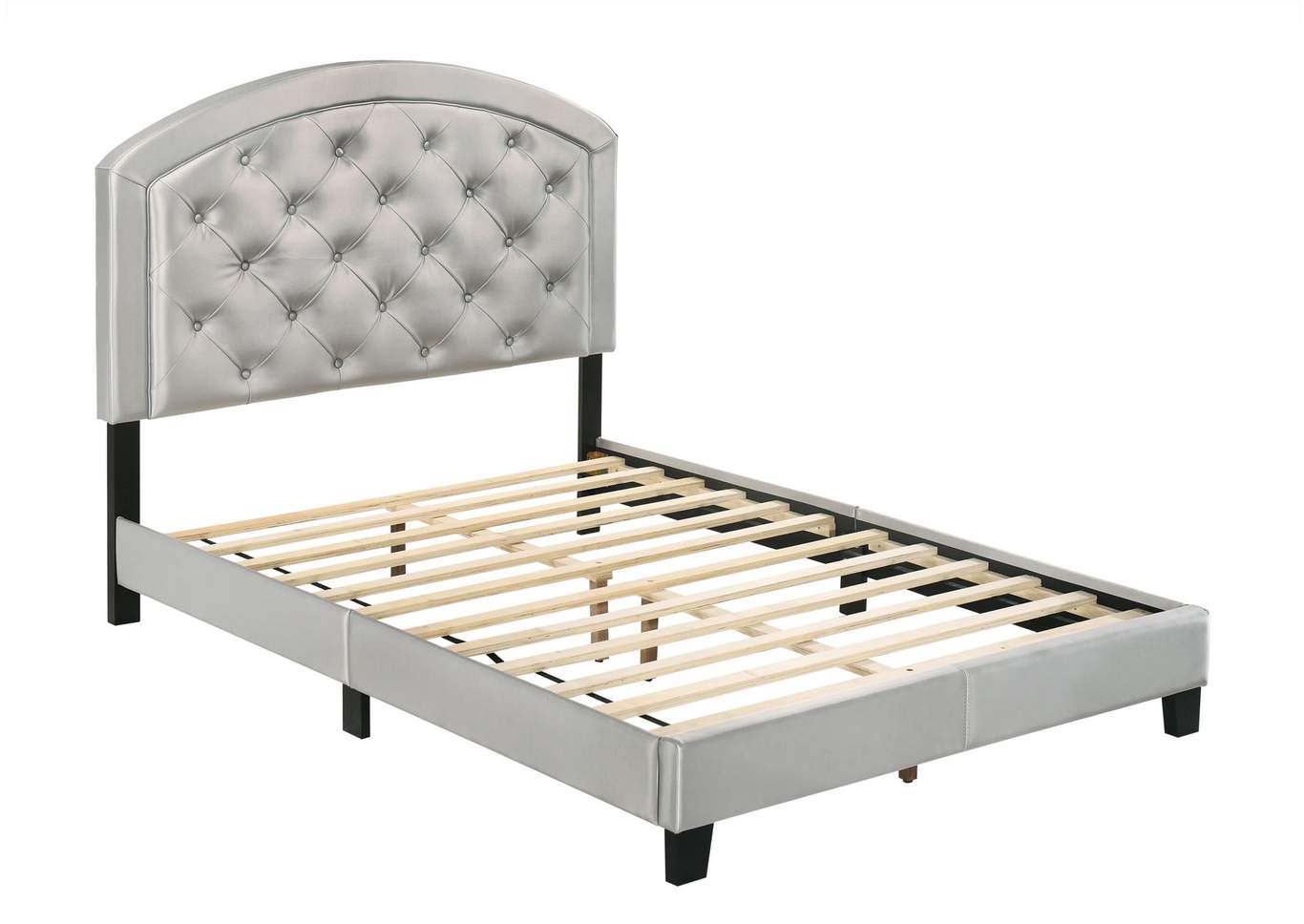 Gaby Full Platform Bed Adjustableheadboard Silver,Crown Mark