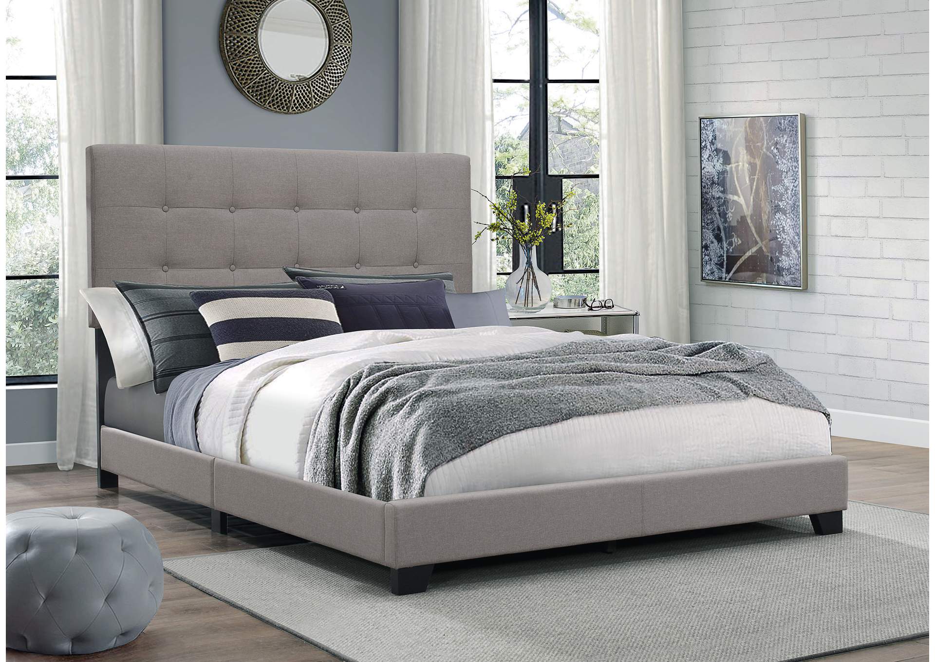 Florence Full Bed Grey,Crown Mark