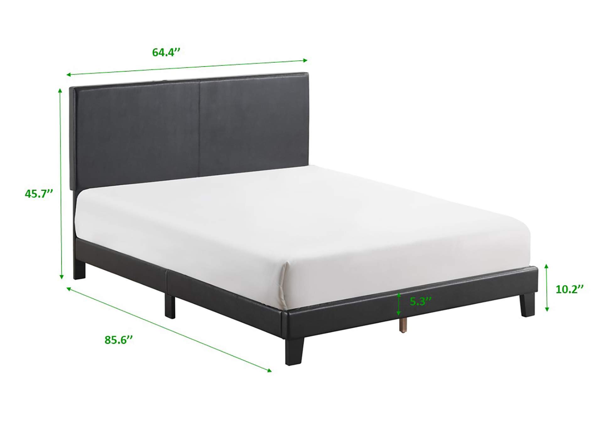 Yates Queen Platform Bed Adjustable Headboard,Crown Mark