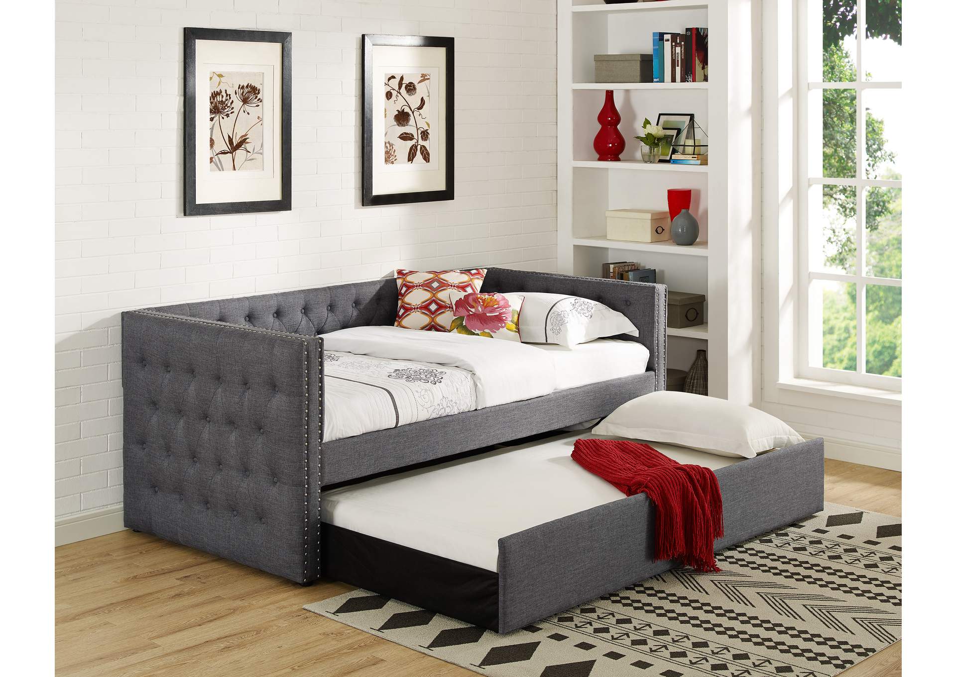 Trina Daybed With Trundle Gray,Crown Mark