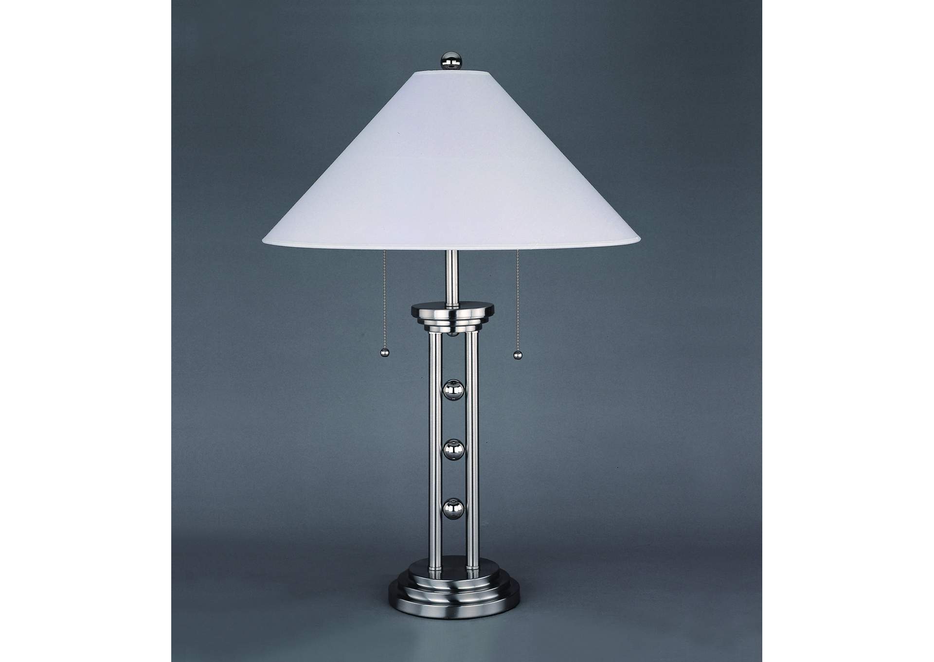 6231 Silver Magnum Chrome Table Lamp 28.5 H,Crown Mark