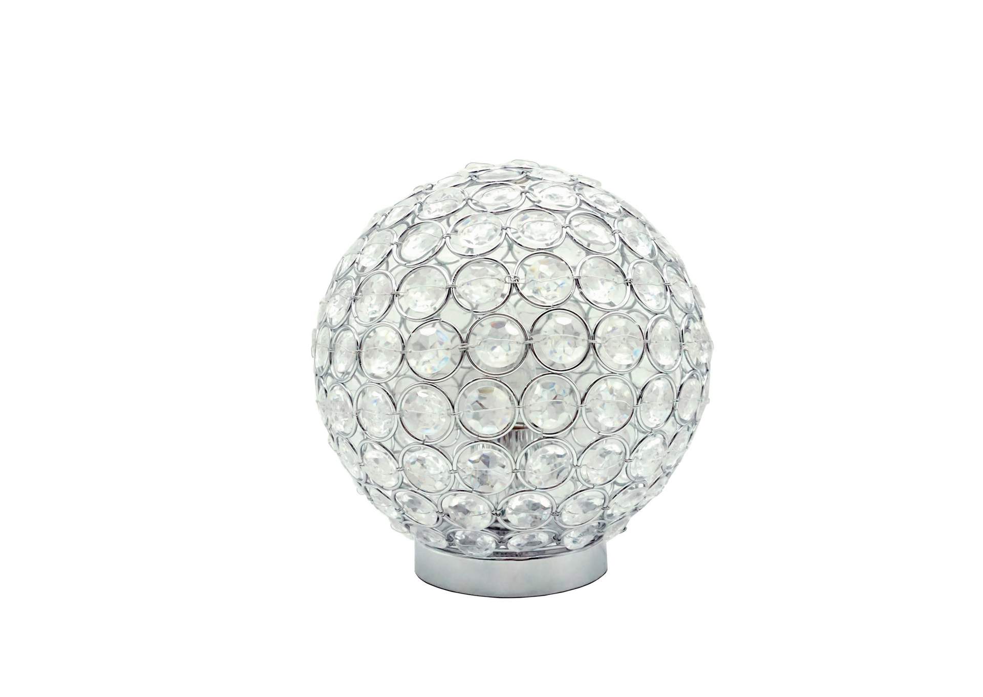 Crystal Globe Table Lamp,Crown Mark