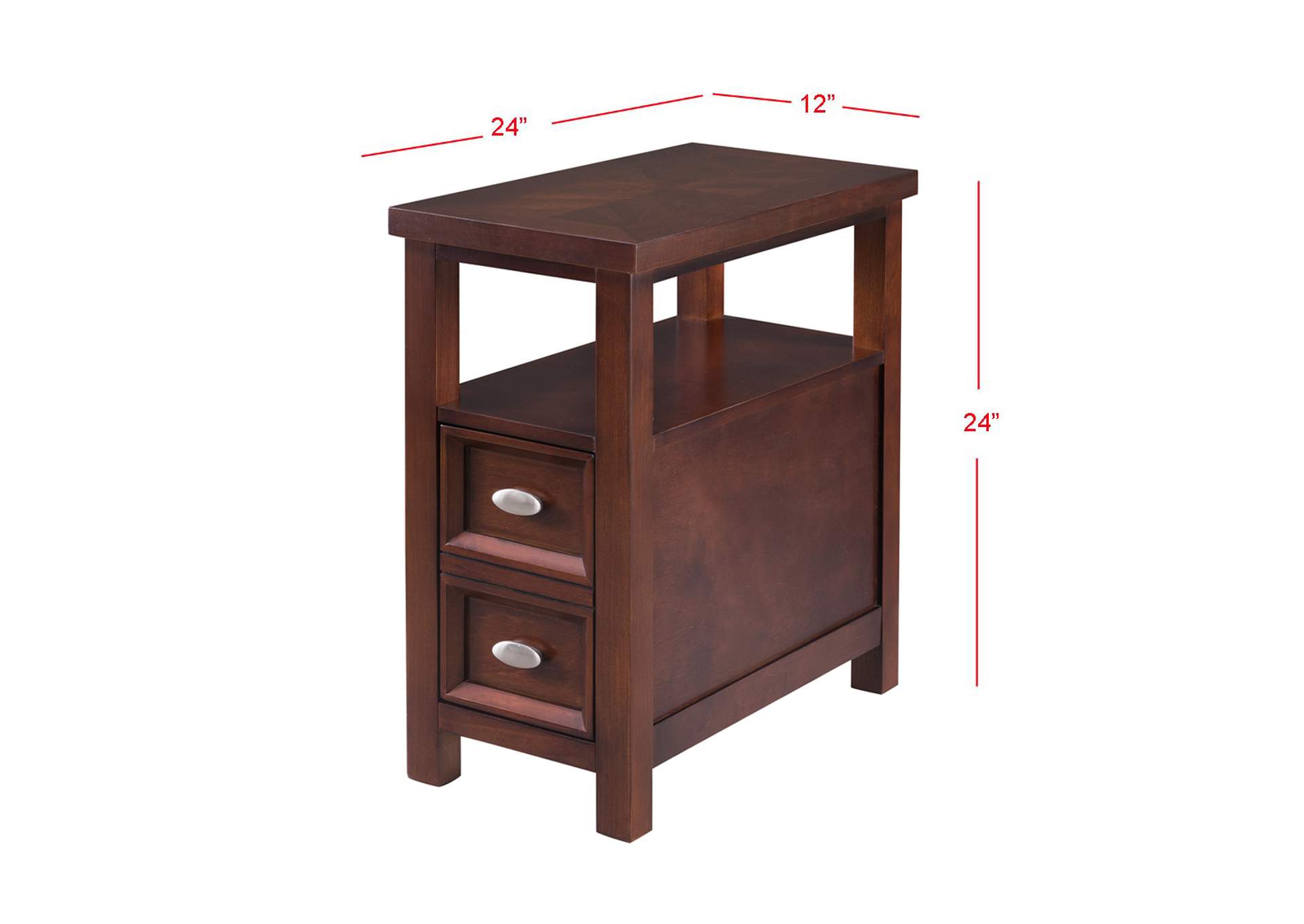 Dempsey Brown Dempsey Chairside Table,Crown Mark