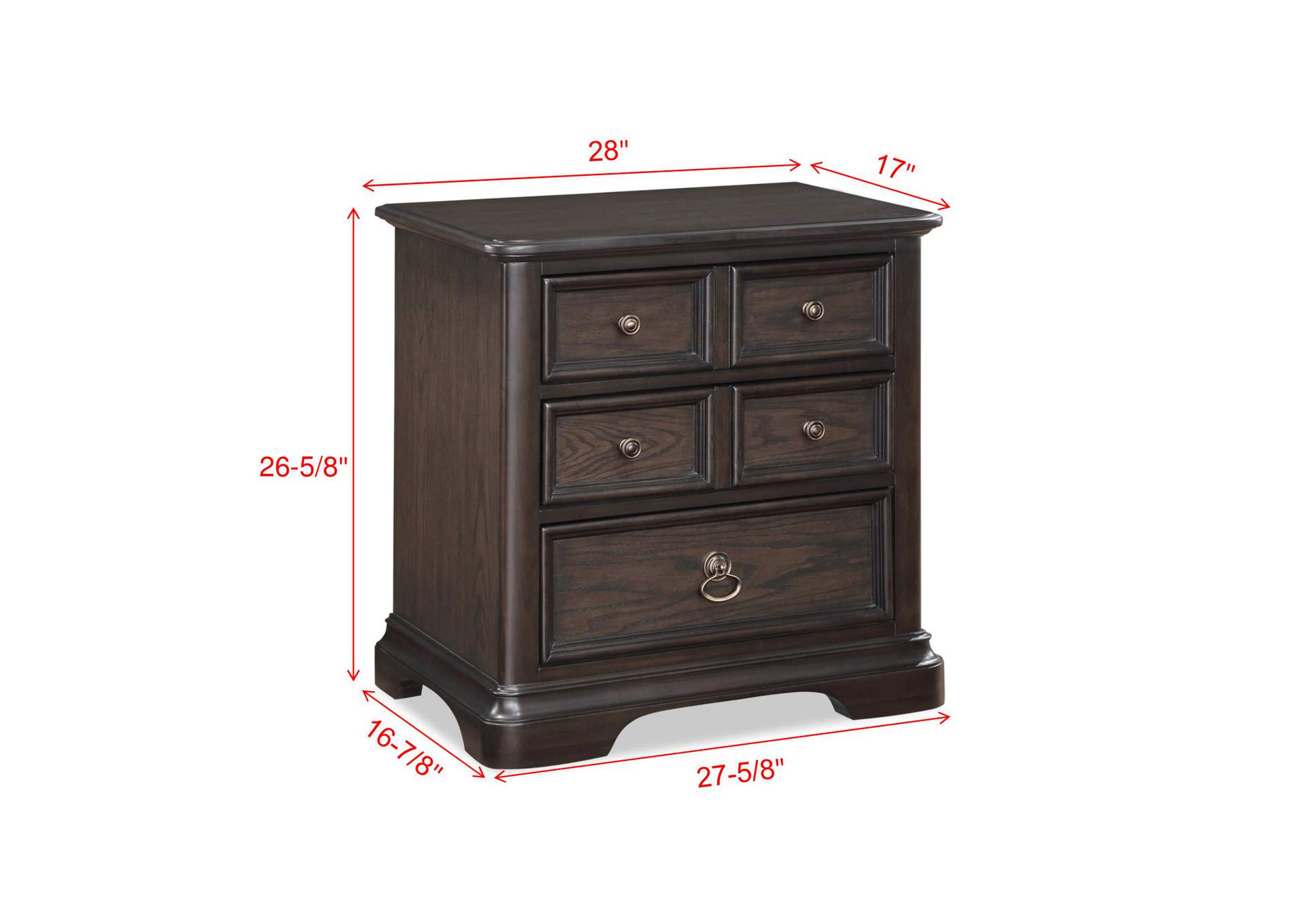 Duke Night Stand,Crown Mark