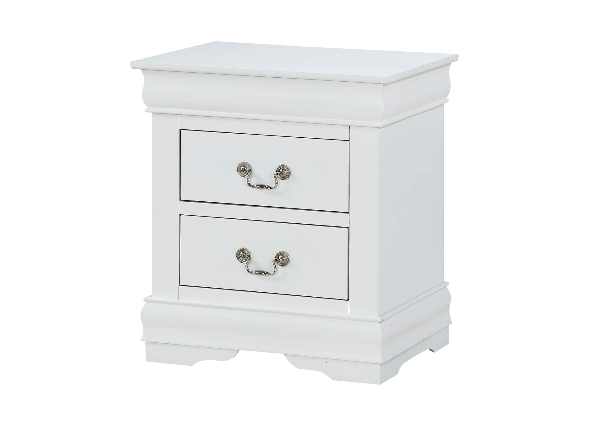 Louis Philip Night Stand White,Crown Mark