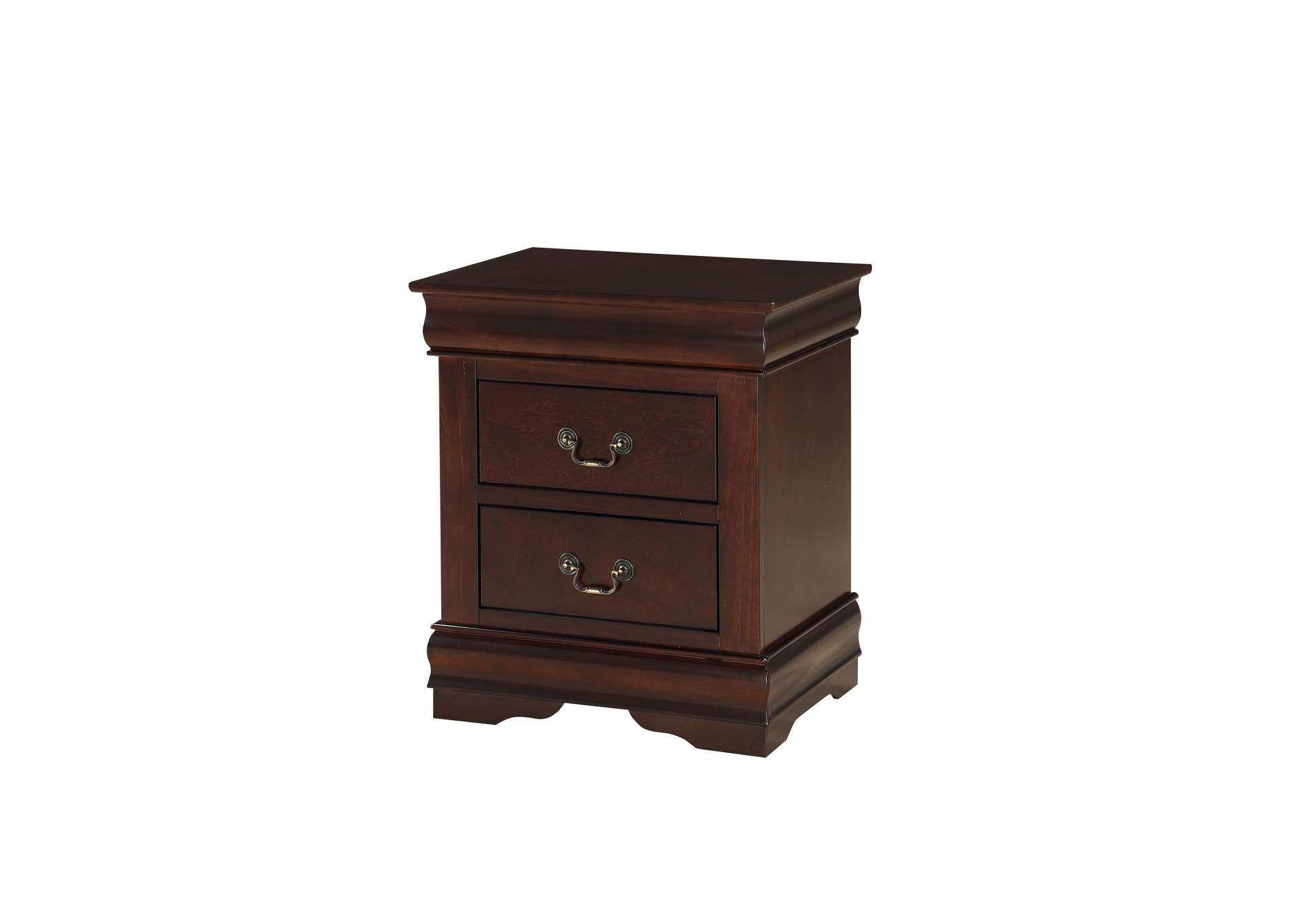 Louis Philip Night Stand Cherry,Crown Mark