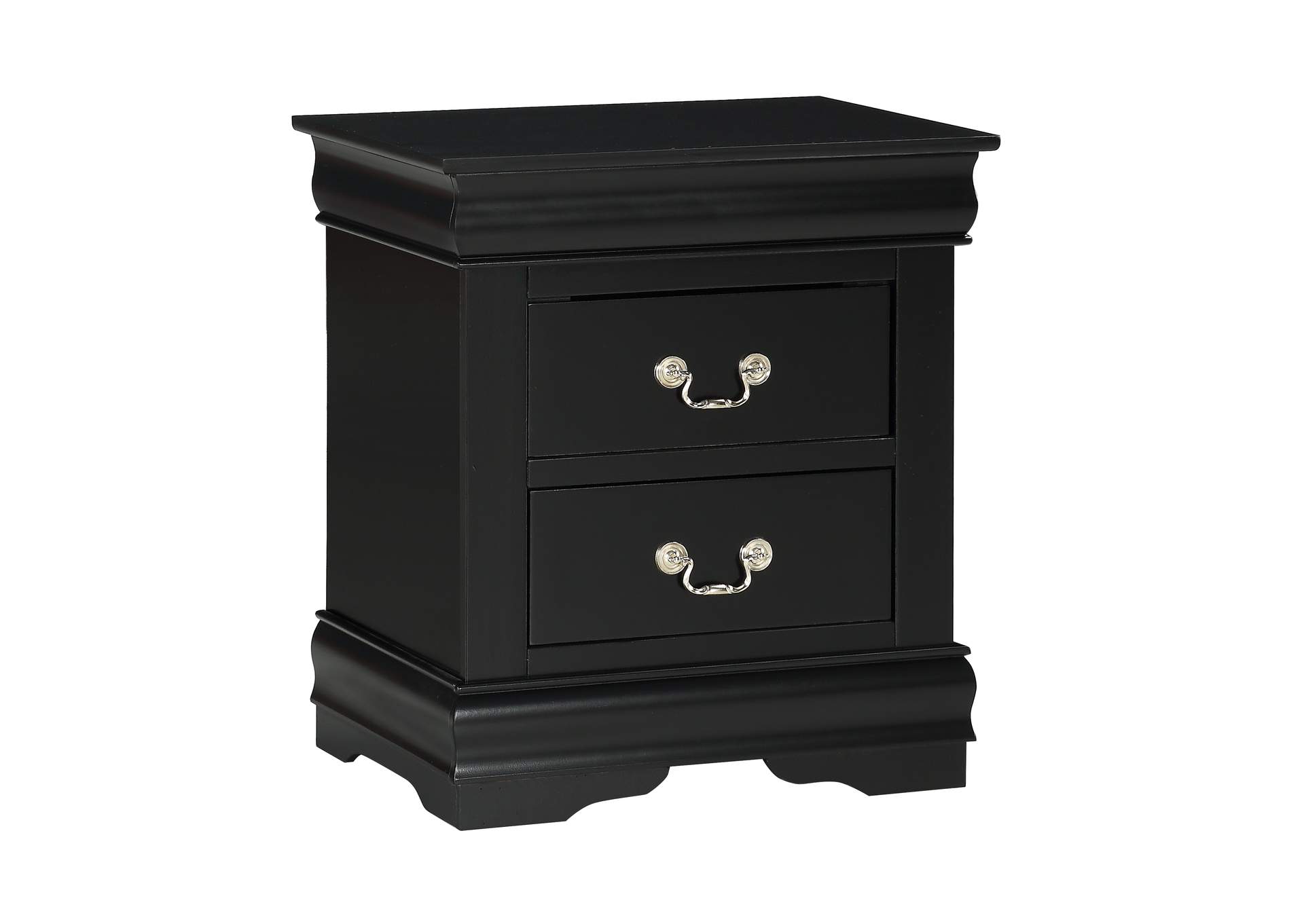 Louis Philip Night Stand Black,Crown Mark