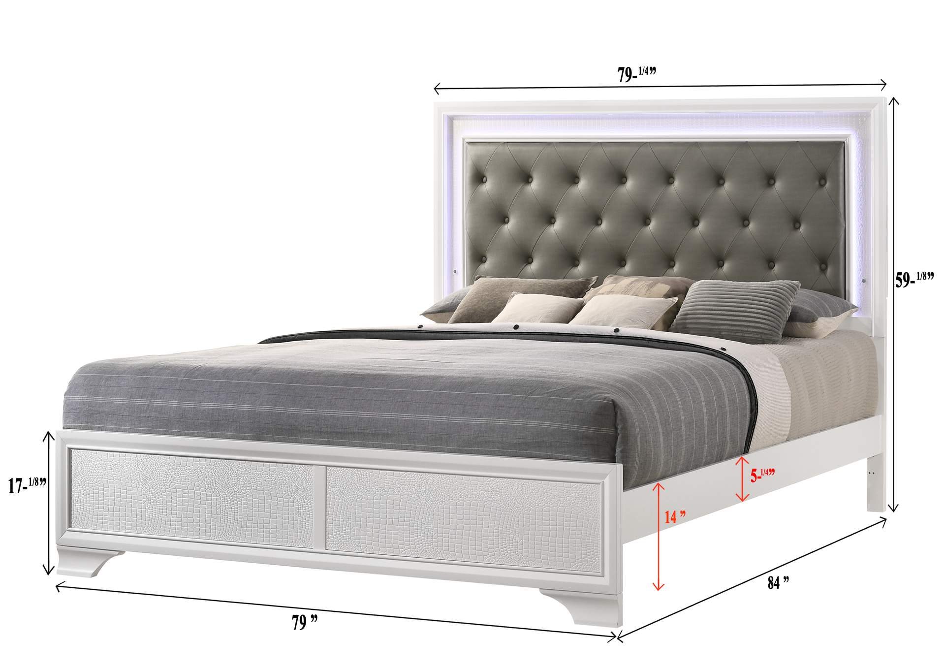 Lyssa Frost King Bed,Crown Mark